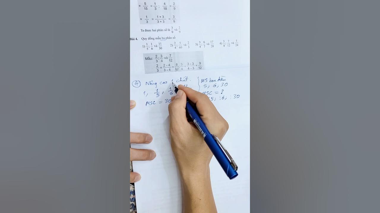 BÀI HỌC: QUY ĐỒNG MẪU SỐ 3 PHÂN SỐ (DÀNH CHO LỚP 4)