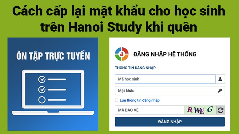 Hướng dẫn lấy lại mật khẩu trên study.hanoi.edu.vn